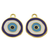 Zinc Alloy Evil Eye Pendant, gold color plated, evil eye pattern & enamel, lead & cadmium free Approx 2mm 