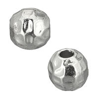 Zinc Alloy European Beads, Round, platinum color plated, 8mm Approx 2.5mm 