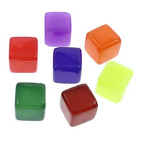 Solid Color Acrylic Beads, Cube, jelly style Approx 2mm 