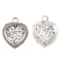 Zinc Alloy Heart Pendants, antique silver color plated, lead & cadmium free Approx 3mm 