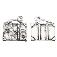 Zinc Alloy Jewelry Pendants, Rectangle, antique silver color plated, lead & cadmium free Approx 1.5mm 