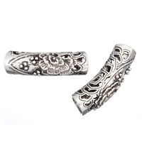 Zinc Alloy Tube Beads, antique silver color plated, hollow, lead & cadmium free Approx 10mm 