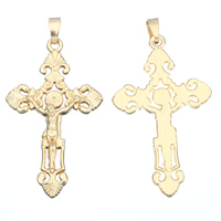 Zinc Alloy Cross Pendants, Crucifix Cross, KC gold color plated, Christian Jewelry, lead & cadmium free Approx 