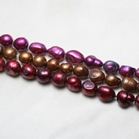 Perles nacres baroques de culture d'eau douce , perle d'eau douce cultivée, plus de couleurs à choisir, 10-12mm Environ 0.8mm Environ 15 pouce, Vendu par brin