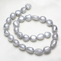 Baroque Cultured Freshwater Pearl Beads, grey, 12-16mm Approx 0.8mm Approx 14.5 Inch 