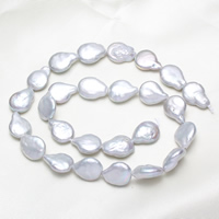 Perle de culture d'eau douce forme goutte, perle d'eau douce cultivée, larme, gris, 12-13mm Environ 0.8mm Environ 14 pouce, Vendu par brin