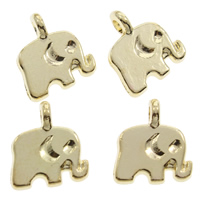 Zinc Alloy Animal Pendants, Elephant, gold color plated, lead & cadmium free Approx 1mm 