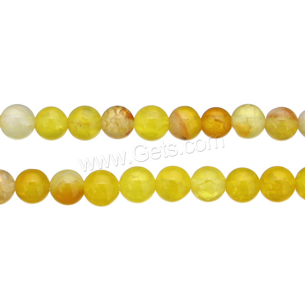 Natural Dragon Veins Agate Beads, Round, different size for choice, Hole:Approx 1-1.5mm, Length:15.5 Inch, Sold By Strand