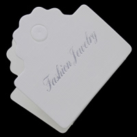 Papel Collar y pulsera Display Card, con el patrón de la letra, Blanco, 40x79mm, 1000PCs/Bolsa, Vendido por Bolsa