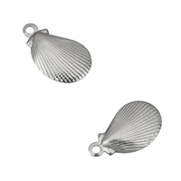 Stainless Steel Pendants, Shell, original color Approx 0.5mm 