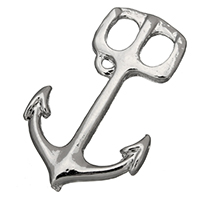 Zinc Alloy Ship Wheel & Anchor Pendant, plated, nautical pattern & with loop & double-hole Approx 2mm 