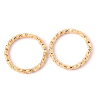 Brass Linking Ring, Donut, gold color plated, flower cut lead & cadmium free Approx 17mm 