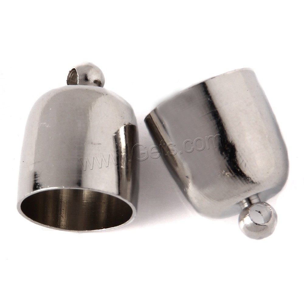 Brass End Cap, platinum color plated, different size for choice, lead & cadmium free, 1000PCs/Bag, Sold By Bag