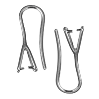 Brass Hook Earwire, platinum color plated 1mm 