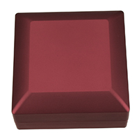 Leather Bracelet Boxes, PU Leather, with Glue Film & Velveteen, Square, red 