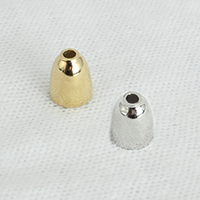 Brass End Cap, plated Approx 1.2mm, 4.5mm 