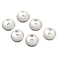 Perles intercalaires en alliage de zinc, Plat rond, Plaqué de couleur d'argent, sans plomb et cadmium Environ 1mm Vendu par sac