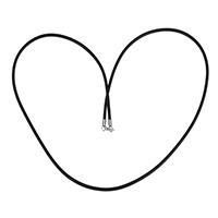 ゴム製コード ネックレス, ゴムひも, 純銀 ロブスターの留め金, 2mm, 長さ:約 18 インチ, 売り手 ストランド