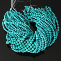 Dyed Natural Turquoise Beads, Dyed Turquoise, Round blue Approx 1mm Approx 16 Inch 