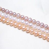 Round Cultured Freshwater Pearl Beads, Potato, natural 7-8mm Approx 0.8mm Approx 15.5 Inch 