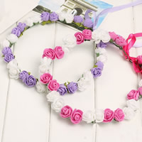 Bridal Hair Wreath, Polymer Clay, with Satin Ribbon, Flower, handmade, for bridal 600mm Approx 23 Inch 