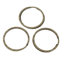 Eisen Schlüssel Split Ring, Kreisring, plattiert, keine, frei von Blei & Kadmium, 28x28x3mm, verkauft von PC