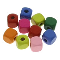 Dyed Wood Beads, Square mixed colors Approx 1mm 
