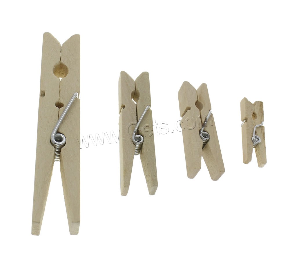 Fashion Office Clip, Wood, with Zinc Alloy, platinum color plated, different size for choice, 200PC/Bag, Sold By Bag
