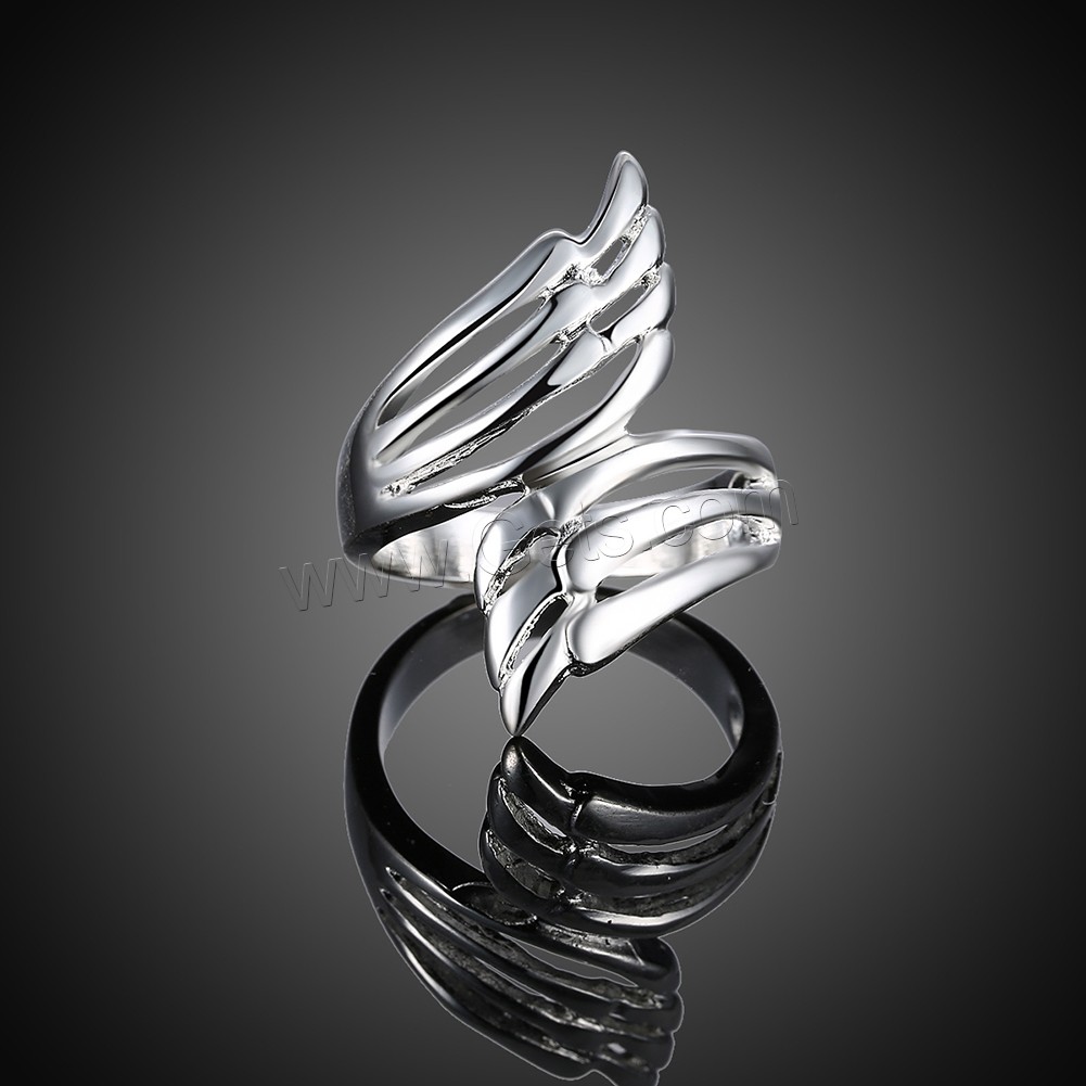 Favourer ® палец кольцо, Латунь, плакированный настоящим серебром, разный размер для выбора, продается PC