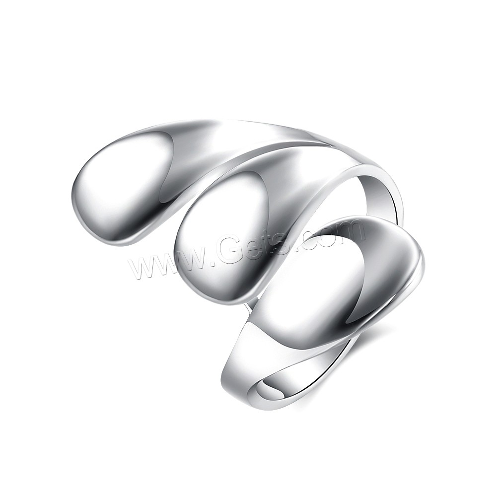 Favourer ® палец кольцо, Латунь, плакированный настоящим серебром, разный размер для выбора, продается PC
