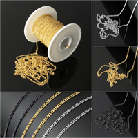 Stainless Steel Oval Chain, with plastic spool, plated, twist oval chain 