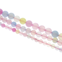 Achat Perlen, rund, verschiedene Größen vorhanden, gemischte Farben, Bohrung:ca. 1mm, Länge:ca. 14.5 ZollInch, verkauft von Strang