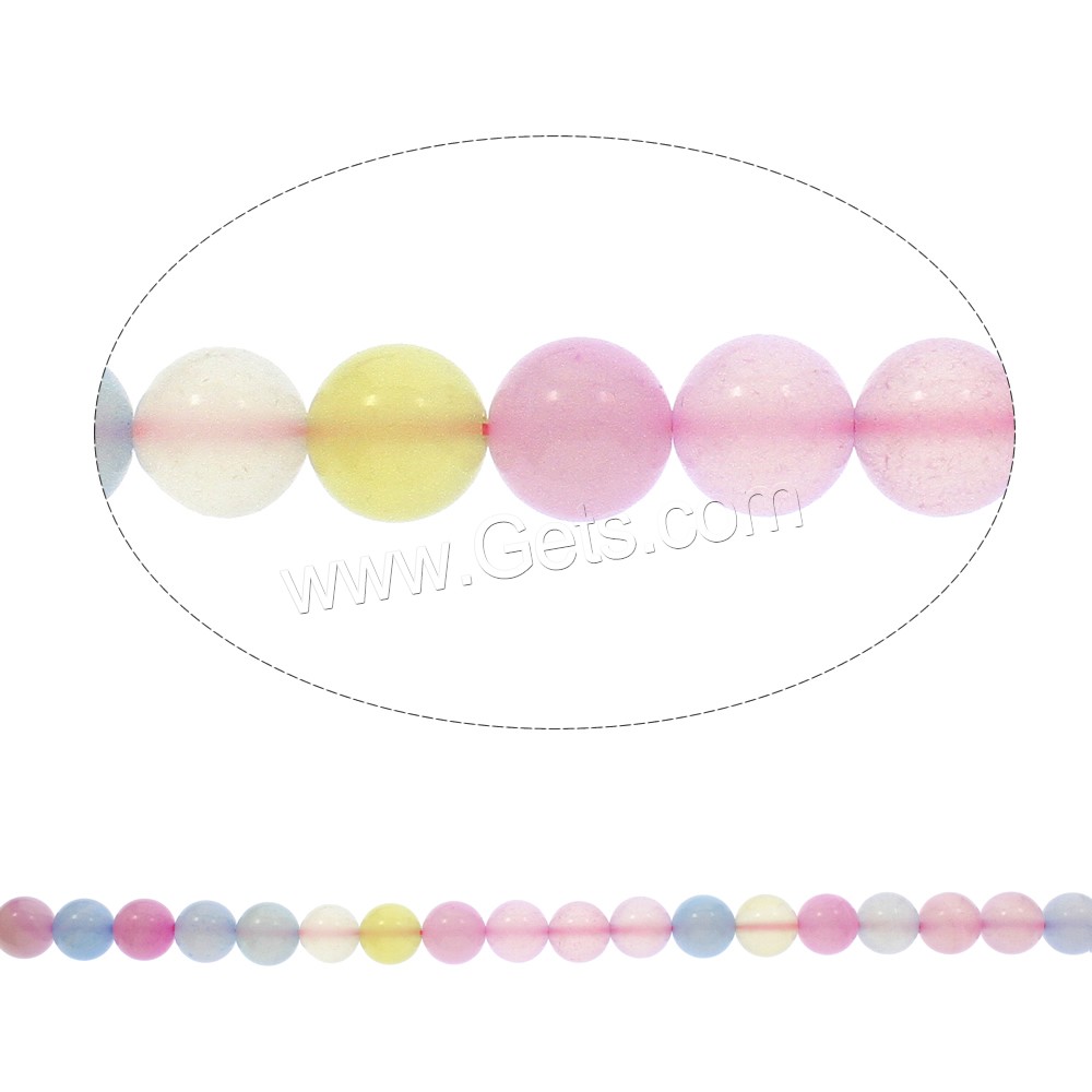 Agate Beads, Round, different size for choice, mixed colors, Hole:Approx 1mm, Length:Approx 14.5 Inch, Sold By Strand