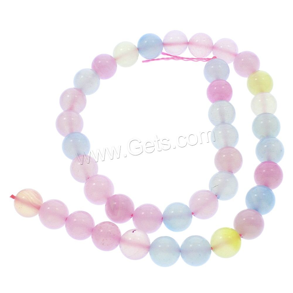 Agate Beads, Round, different size for choice, mixed colors, Hole:Approx 1mm, Length:Approx 14.5 Inch, Sold By Strand