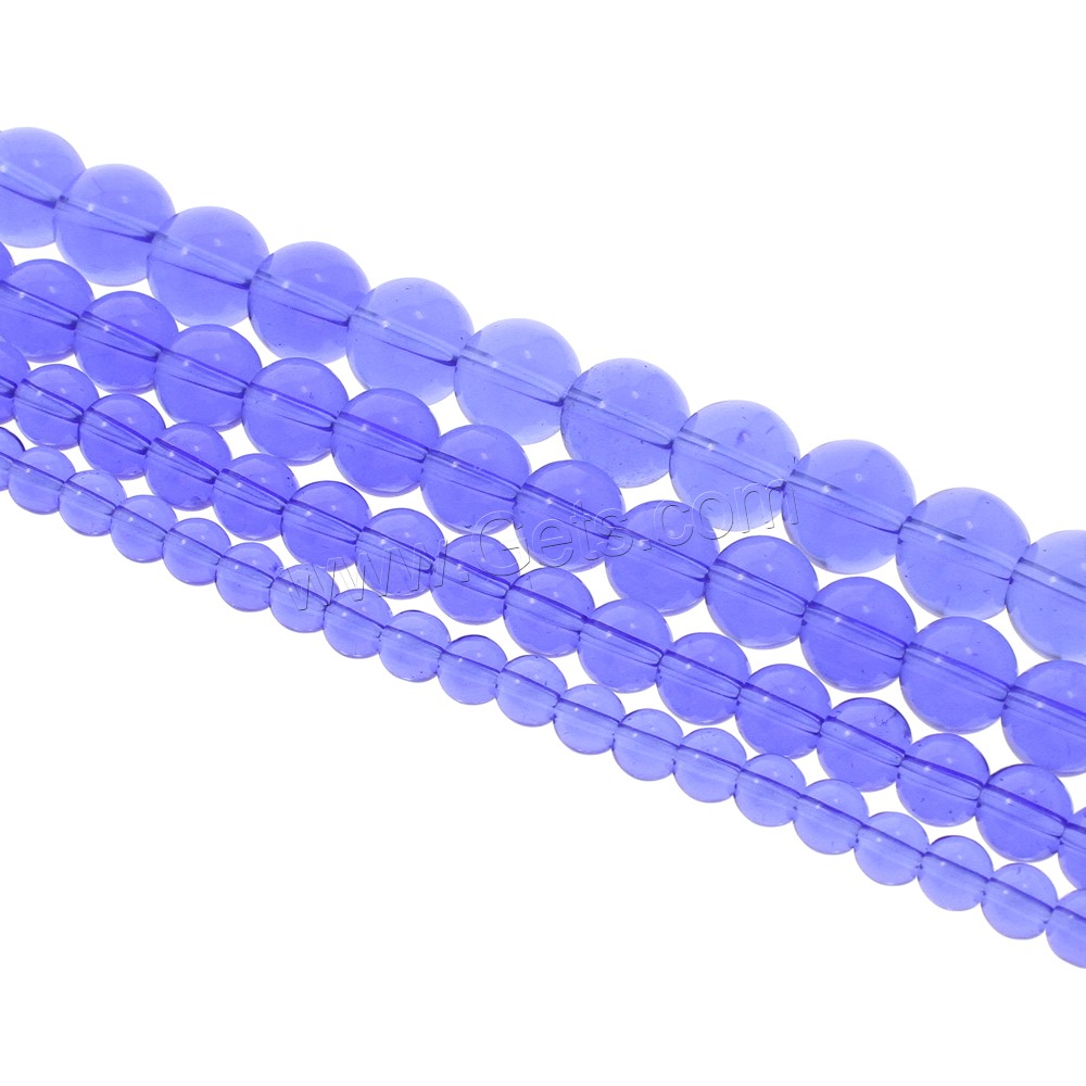 Perles de cristal rondes , normes différentes pour le choix, plus de couleurs à choisir, Trou:Environ 1mm, Longueur:Environ 14.5 pouce, Vendu par brin