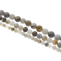 Natürlichen Bambus Achat Perlen, rund, verschiedene Größen vorhanden, Bohrung:ca. 1mm, Länge:ca. 14.5 ZollInch, verkauft von Strang