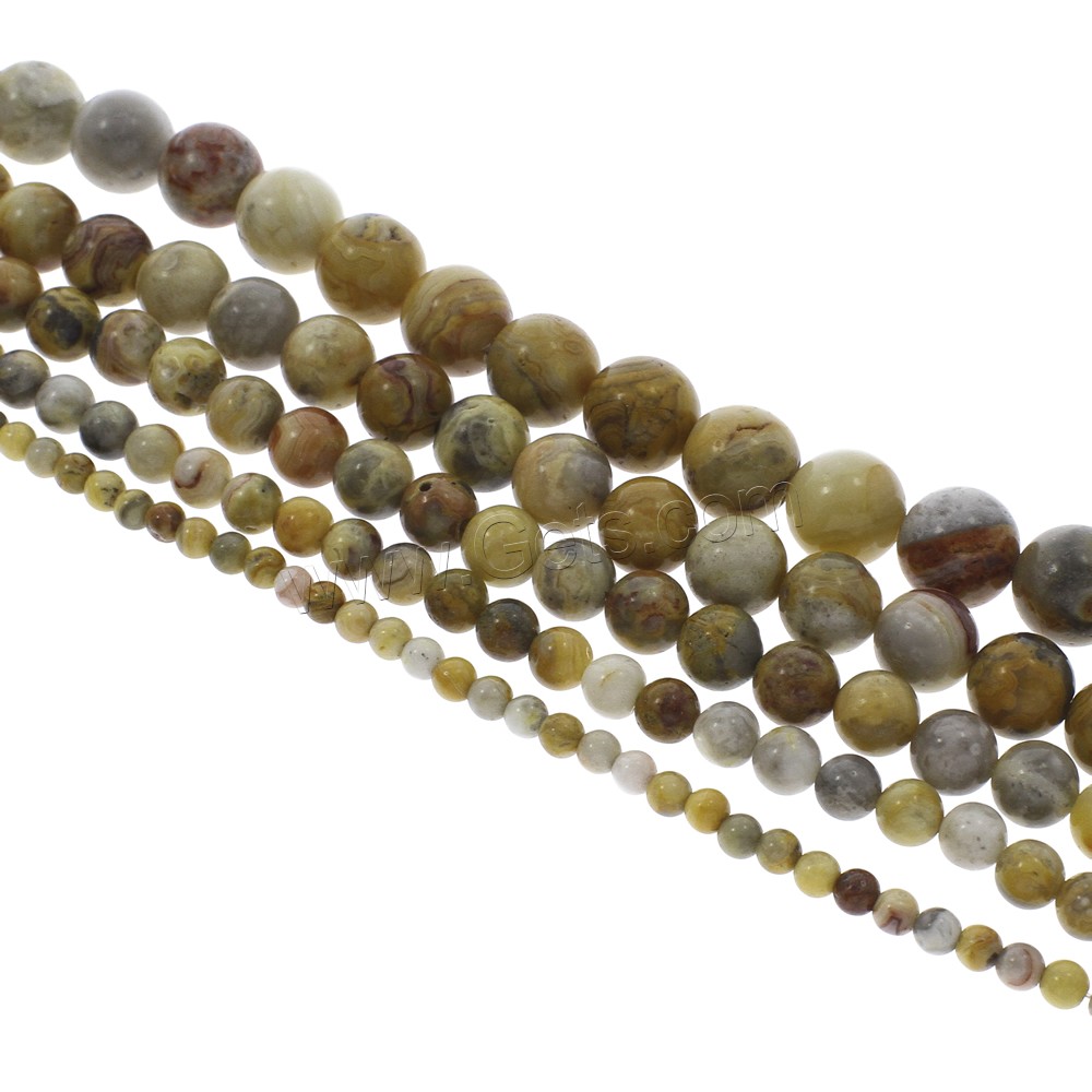 Natural Crazy Agate Beads, Round, different size for choice, Hole:Approx 1mm, Length:Approx 14.5 Inch, Sold By Strand