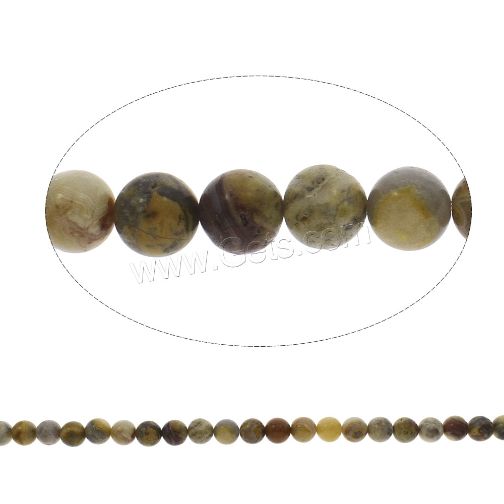 Perlas naturales ágata loca, Ágata loca, Esférico, diverso tamaño para la opción, agujero:aproximado 1mm, longitud:aproximado 14.5 Inch, Vendido por Sarta