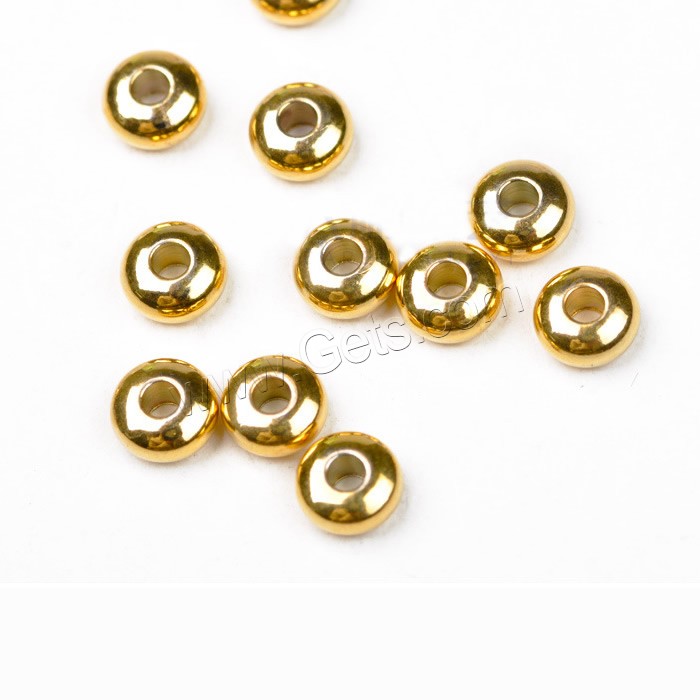Weinlese Messing Perlen, goldfarben plattiert, verschiedene Größen vorhanden & nahtlos, verkauft von PC