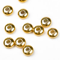 Brass Jewelry Beads, gold color plated & seamless 