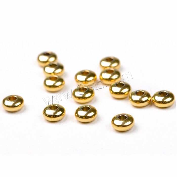 Weinlese Messing Perlen, goldfarben plattiert, verschiedene Größen vorhanden & nahtlos, verkauft von PC