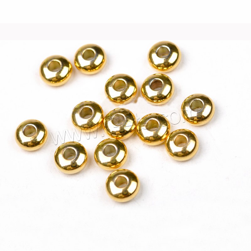 Brass Jewelry Beads, gold color plated, different size for choice & seamless, Sold By PC