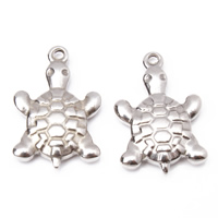 Stainless Steel Animal Pendants, Turtle, original color Approx 1mm 