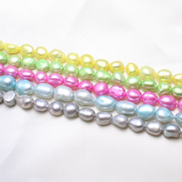 Perles nacres baroques de culture d'eau douce , perle d'eau douce cultivée, plus de couleurs à choisir, 7-8mm Environ 0.8mm Environ 15 pouce, Vendu par brin