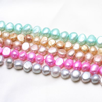 Perles nacres baroques de culture d'eau douce , perle d'eau douce cultivée, plus de couleurs à choisir, 7-8mm Environ 0.8mm Environ 14.5 pouce, Vendu par brin
