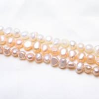 Perles nacres baroques de culture d'eau douce , perle d'eau douce cultivée, naturel, plus de couleurs à choisir, 7-8mm Environ 0.8mm Environ 14.5 pouce, Vendu par brin