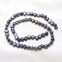 Baroque Cultured Freshwater Pearl Beads, dark purple, 5-6mm Approx 0.8mm Approx 15 Inch 