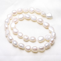 Baroque Cultured Freshwater Pearl Beads, natural, white, 9-10mm Approx 0.8mm Approx 14.5 Inch 