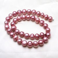 Perles nacres baroques de culture d'eau douce , perle d'eau douce cultivée, violet foncé, 10-11mm Environ 0.8mm Environ 14 pouce, Vendu par brin
