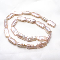 Perles de culture d'eau douce Keishi, perle d'eau douce cultivée, baroque, naturel, rose, 8-17mm Environ 0.8mm Environ 15.5 pouce, Vendu par brin
